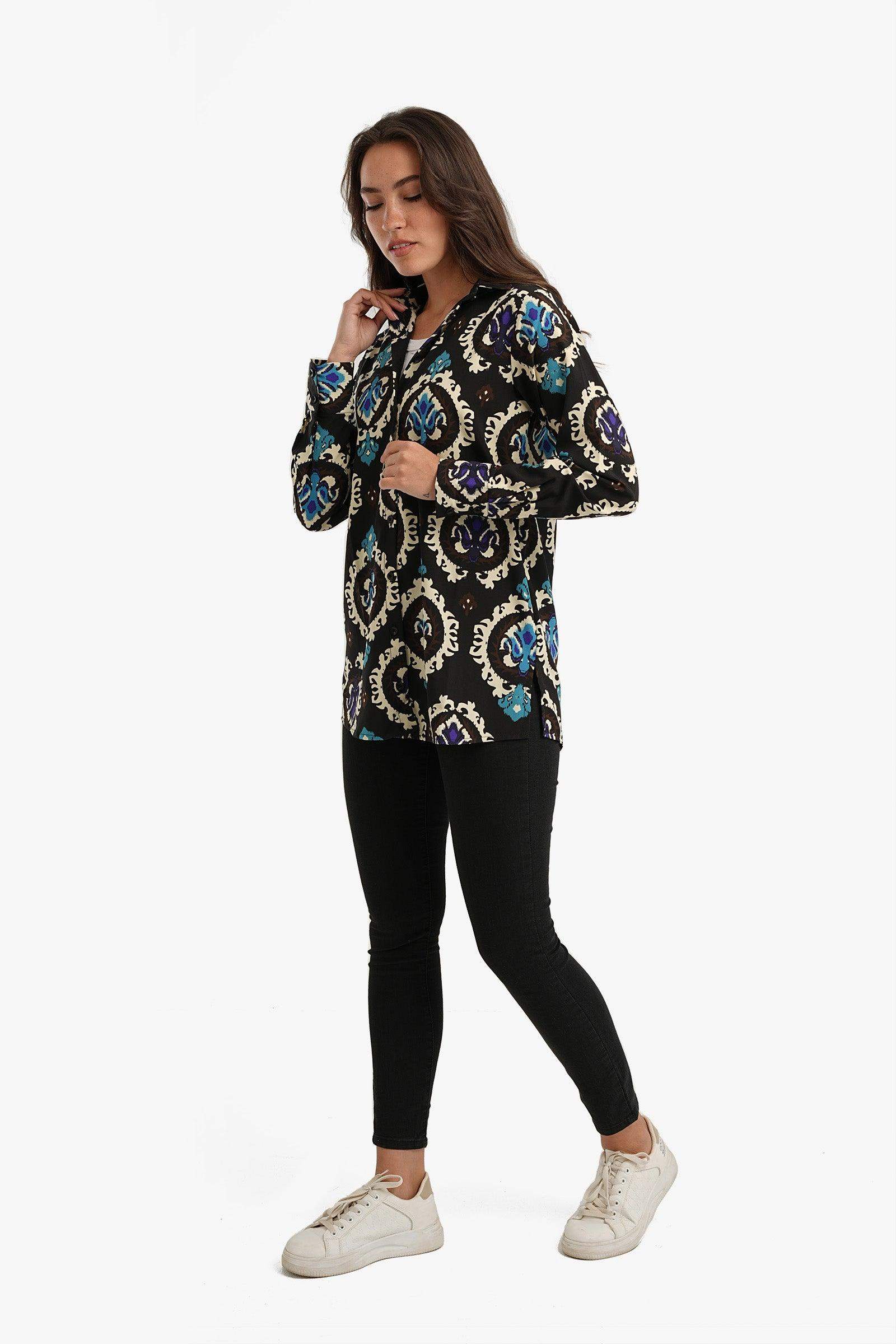 Black Printed Voile Shirt - Carina - ??√É¬¢√¢‚Äö¬¨√¢‚Äû¬¢????????√É∆í√Ç¬±??√É¬Ø√Ç¬ø√Ç¬Ω√É∆í√Ç¬ø??√É‚Ä†√¢‚Ç¨‚Ñ¢?√É∆í√Ç¬ø????
