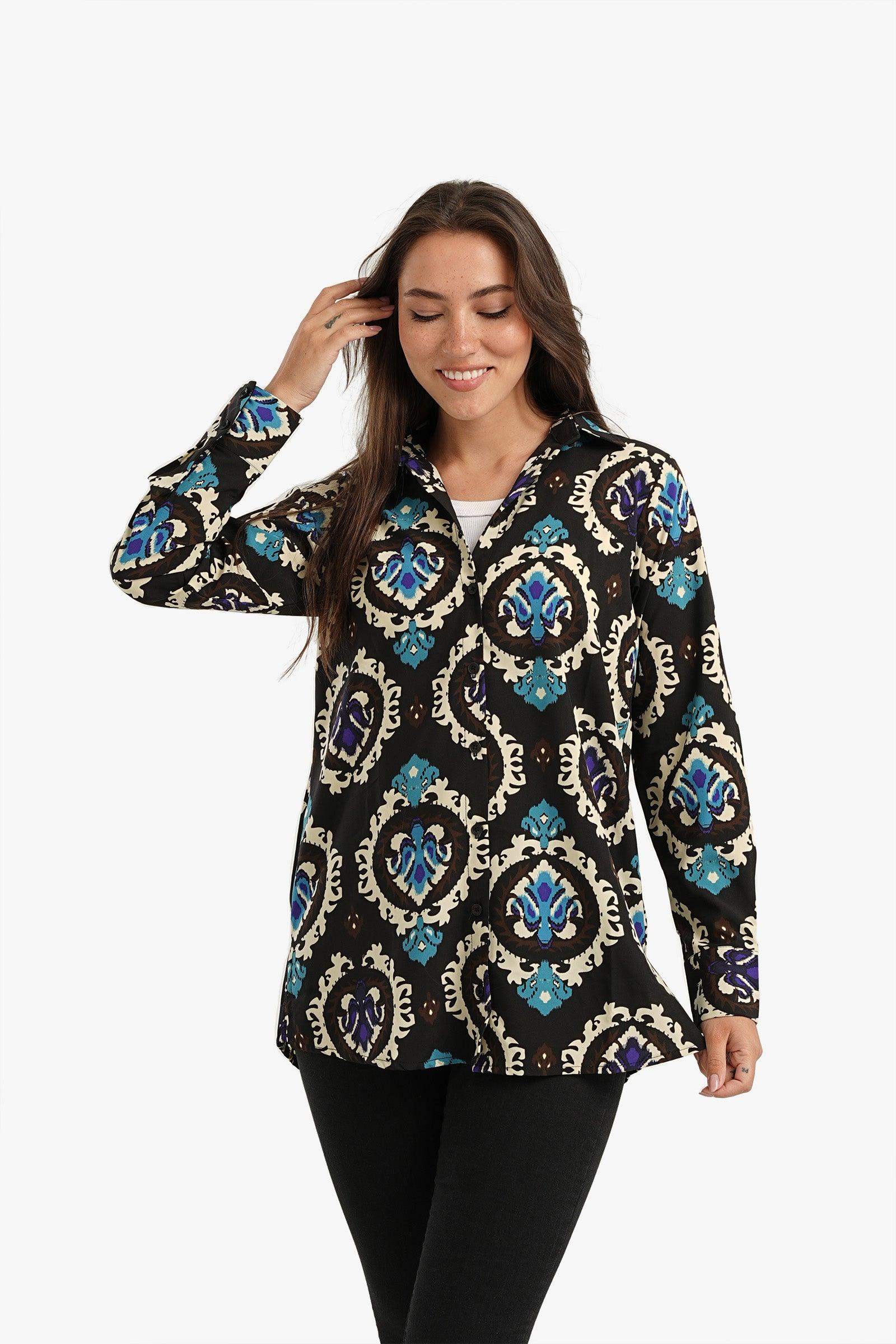 Black Printed Voile Shirt - Carina - ??√É¬¢√¢‚Äö¬¨√¢‚Äû¬¢????????√É∆í√Ç¬±??√É¬Ø√Ç¬ø√Ç¬Ω√É∆í√Ç¬ø??√É‚Ä†√¢‚Ç¨‚Ñ¢?√É∆í√Ç¬ø????