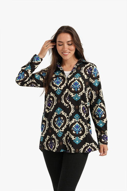Black Printed Voile Shirt - Carina - ??√É¬¢√¢‚Äö¬¨√¢‚Äû¬¢????????√É∆í√Ç¬±??√É¬Ø√Ç¬ø√Ç¬Ω√É∆í√Ç¬ø??√É‚Ä†√¢‚Ç¨‚Ñ¢?√É∆í√Ç¬ø????