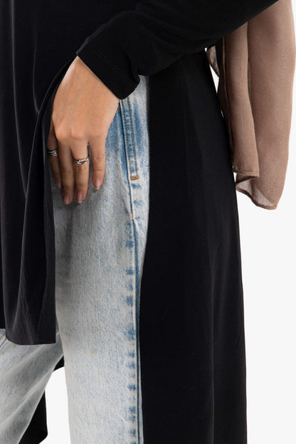 Black Voile Blouse with Slits - Carina - ??√É¬¢√¢‚Äö¬¨√¢‚Äû¬¢????????√É∆í√Ç¬±??√É¬Ø√Ç¬ø√Ç¬Ω√É∆í√Ç¬ø??√É‚Ä†√¢‚Ç¨‚Ñ¢?√É∆í√Ç¬ø????