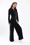 Carina Black Zipper Closure Pyjama Set