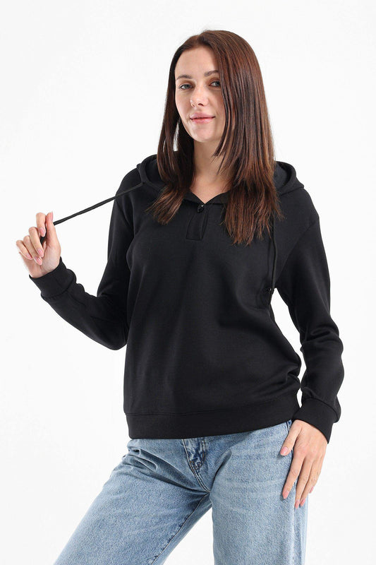 Carina Button Closure Lounge Sweatshirt