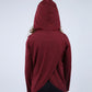 Burgundy Vivid Long-Sleeve Hoodie for Girls