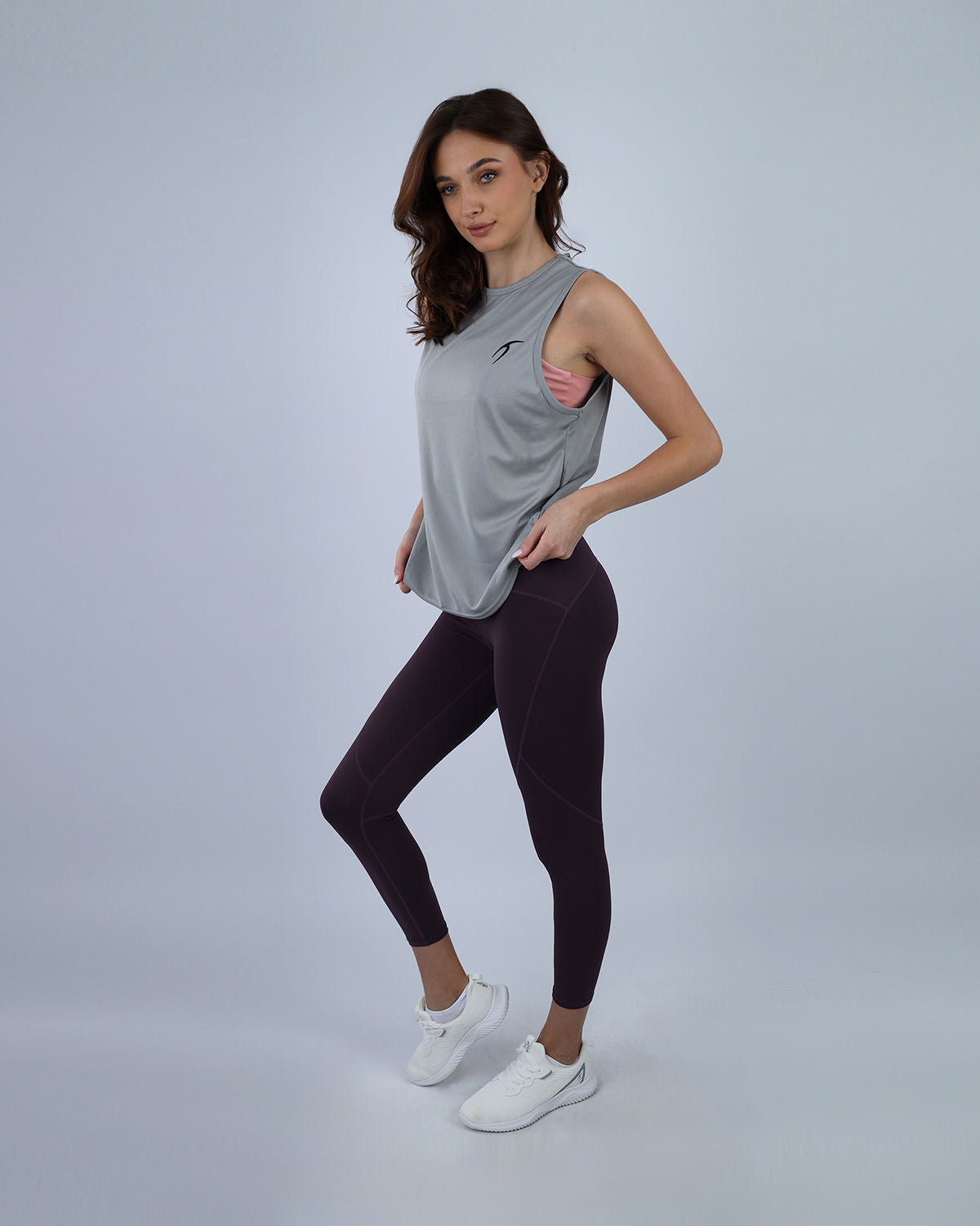 Grey Modal Yoga Tank Top