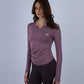 Purple Blush Elegance Long-Sleeve Active Top