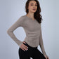 CafÃ© Blush Elegance Long-Sleeve Active Top