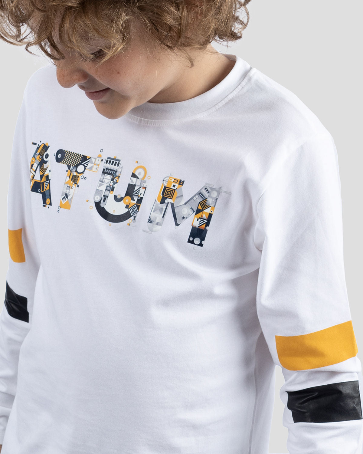 White Long-Sleeves Training T-shirt for Boys