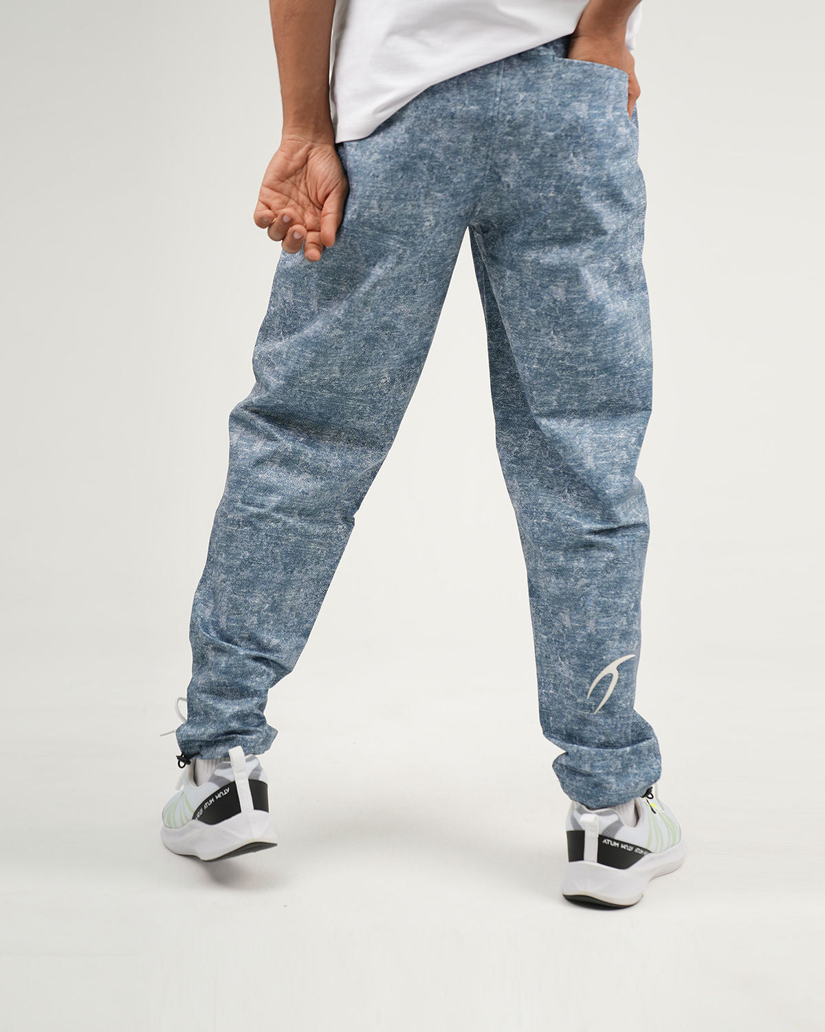 ATUM| Printed Cinchable Hems Men's Pants - Navy