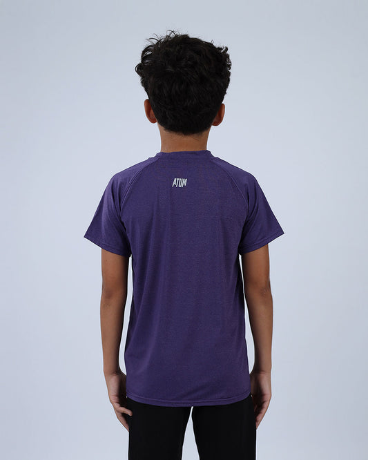 Purple Power-On Sports T-Shirt for Boys