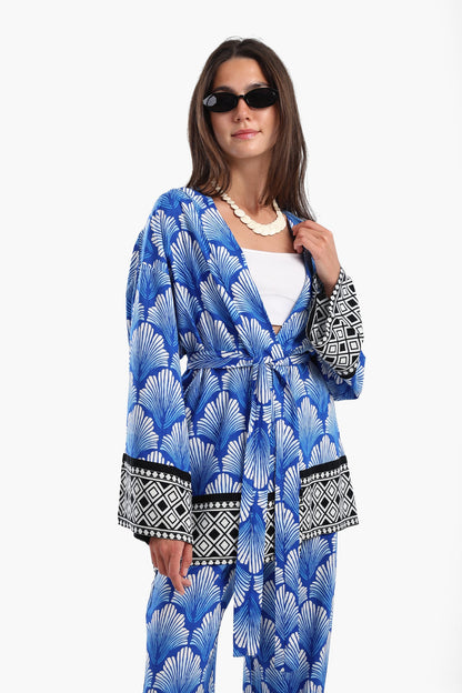 Shell Printed Kimono