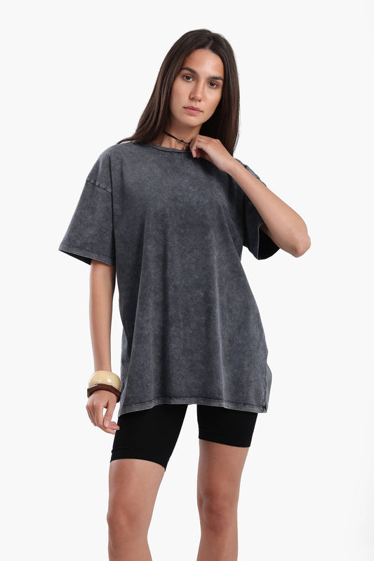 Heather Dark Grey Oversized T-Shirt