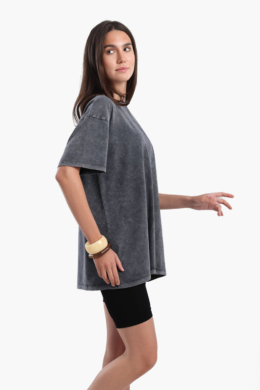 Heather Dark Grey Oversized T-Shirt