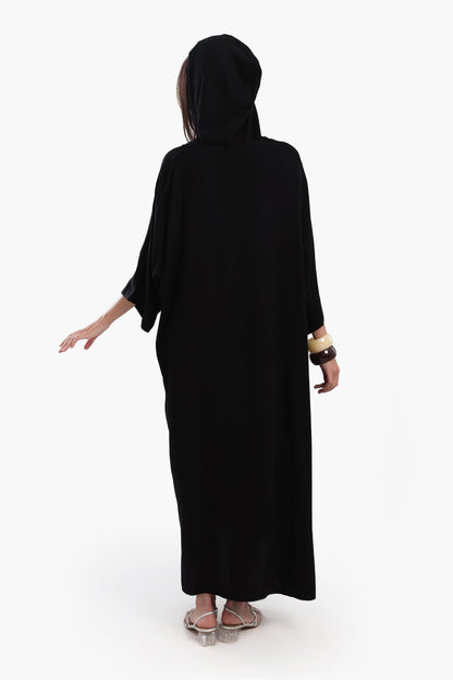 فستان كبير الحجم برقبة على شكل حرف V