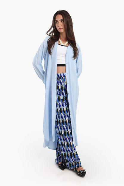 فستان قميص طويل سادة