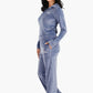 Carina Petrol Blue Collared Pyjama Set