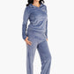 Carina Petrol Blue Collared Pyjama Set