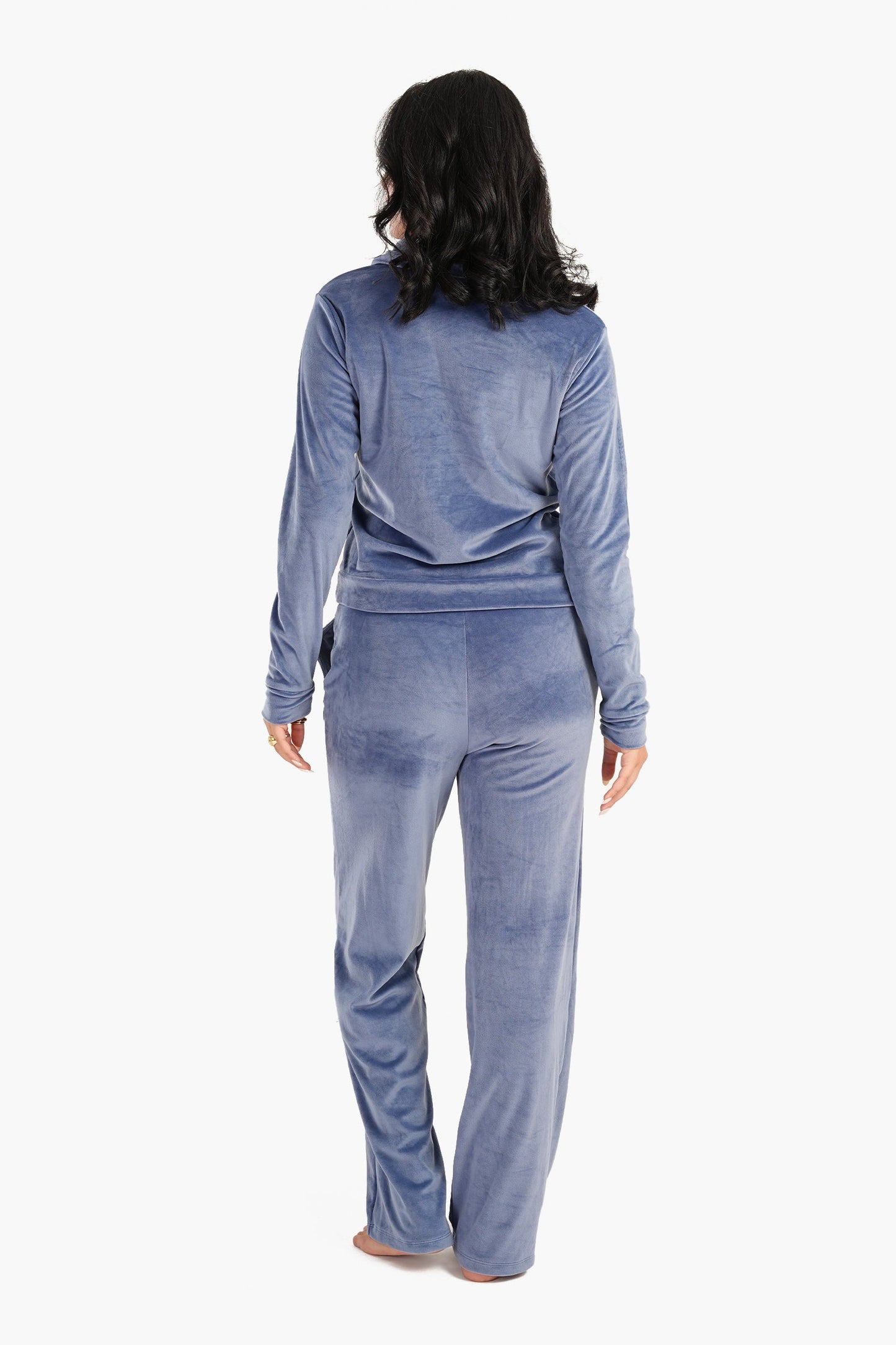 Carina Petrol Blue Collared Pyjama Set