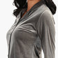 Carina Dark Grey Velvet Pyjama Set