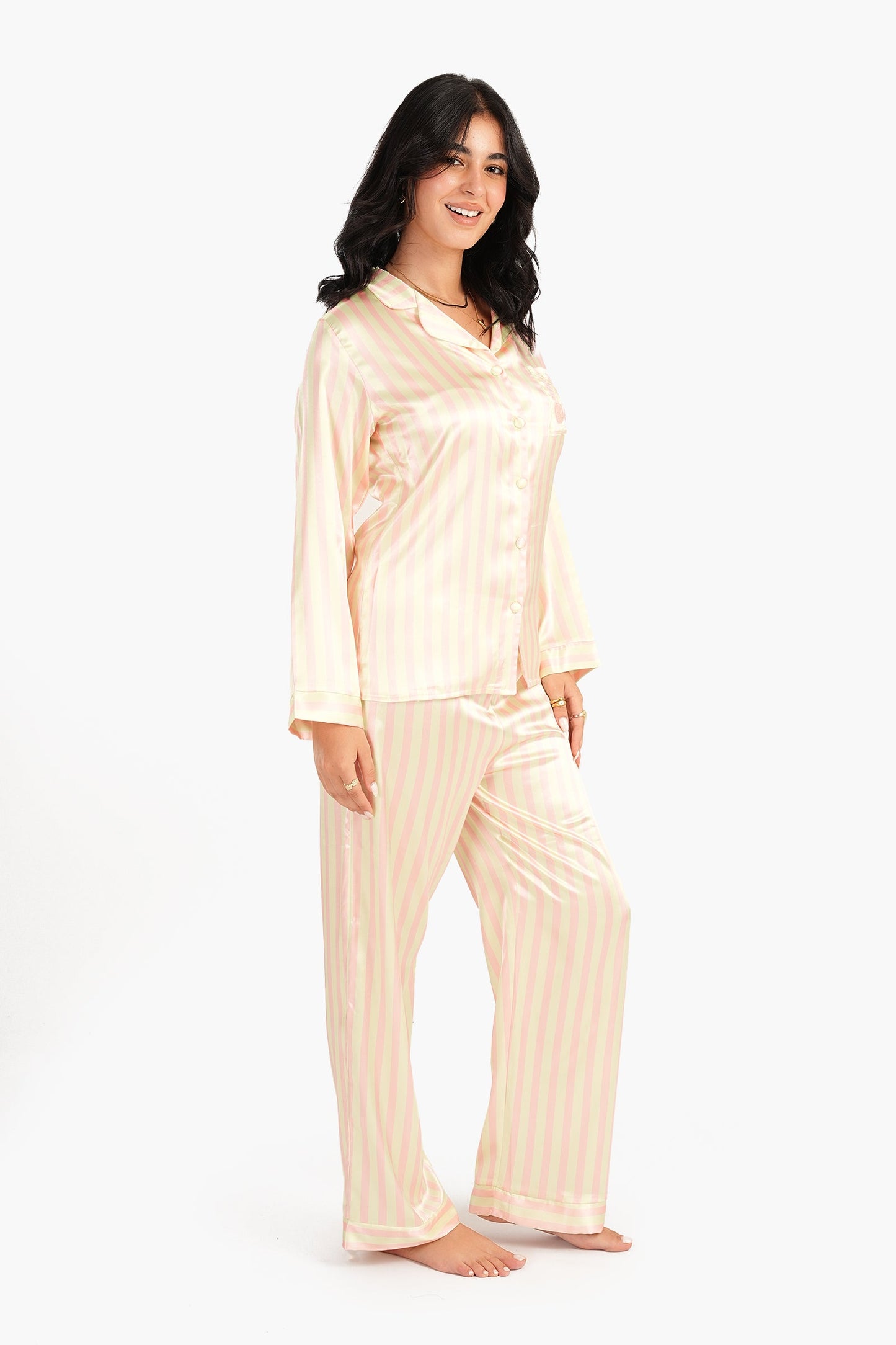 Carina Elegant Satin Pyjama Set