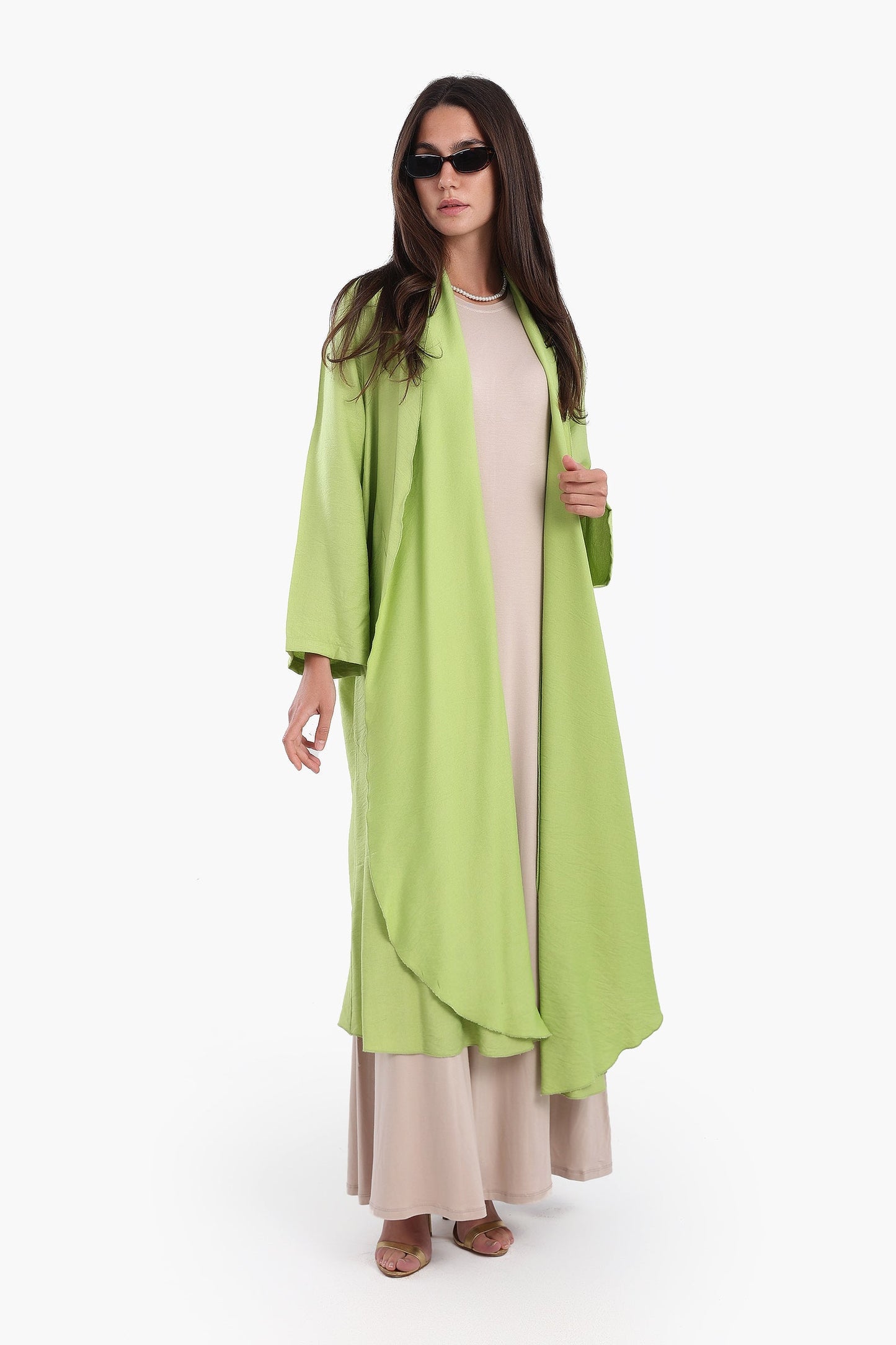 كارديجان مفتوح من الأمام كبير الحجم