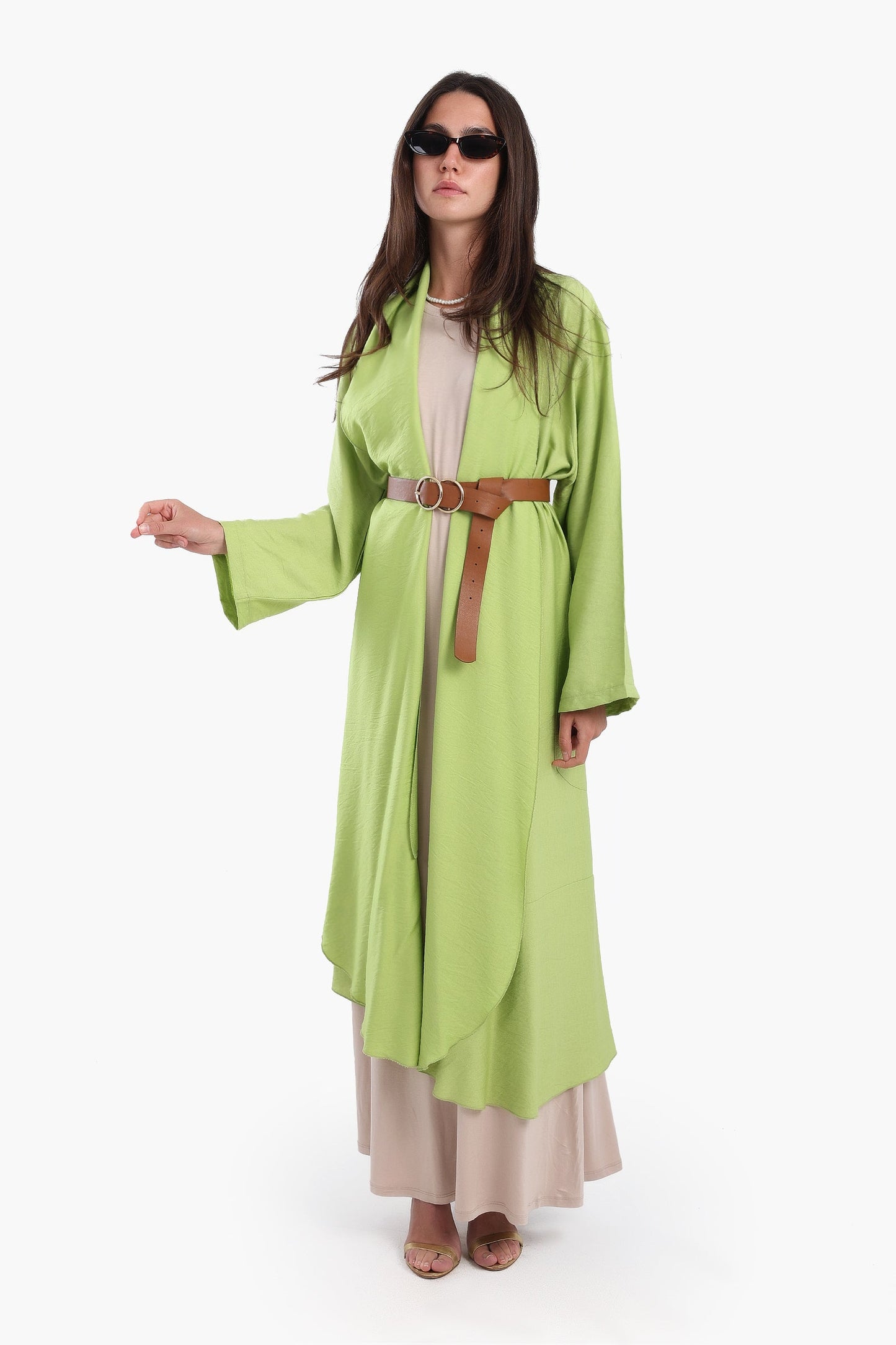 كارديجان مفتوح من الأمام كبير الحجم