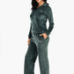 Carina Olive Collared Pyjama Set