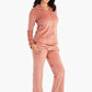 Carina Plain Velvet Pyjama Set