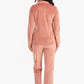 Carina Plain Velvet Pyjama Set