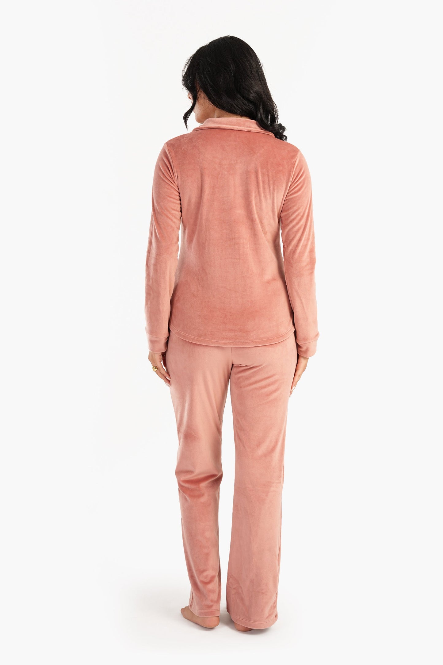 Carina Plain Velvet Pyjama Set