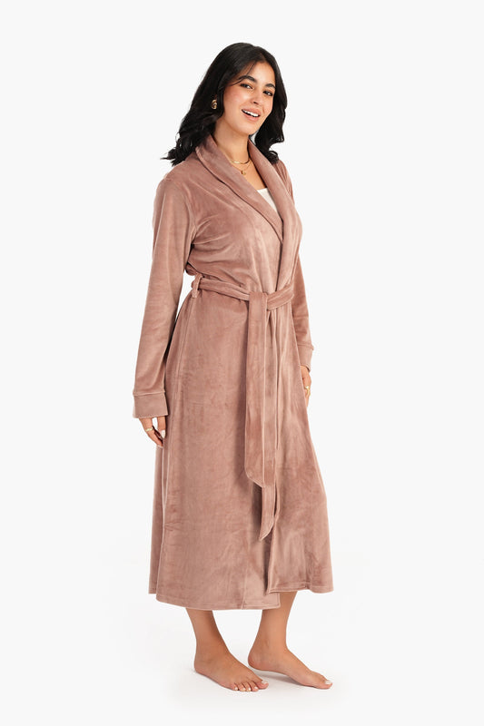 Carina Shawl Collar Long Robe