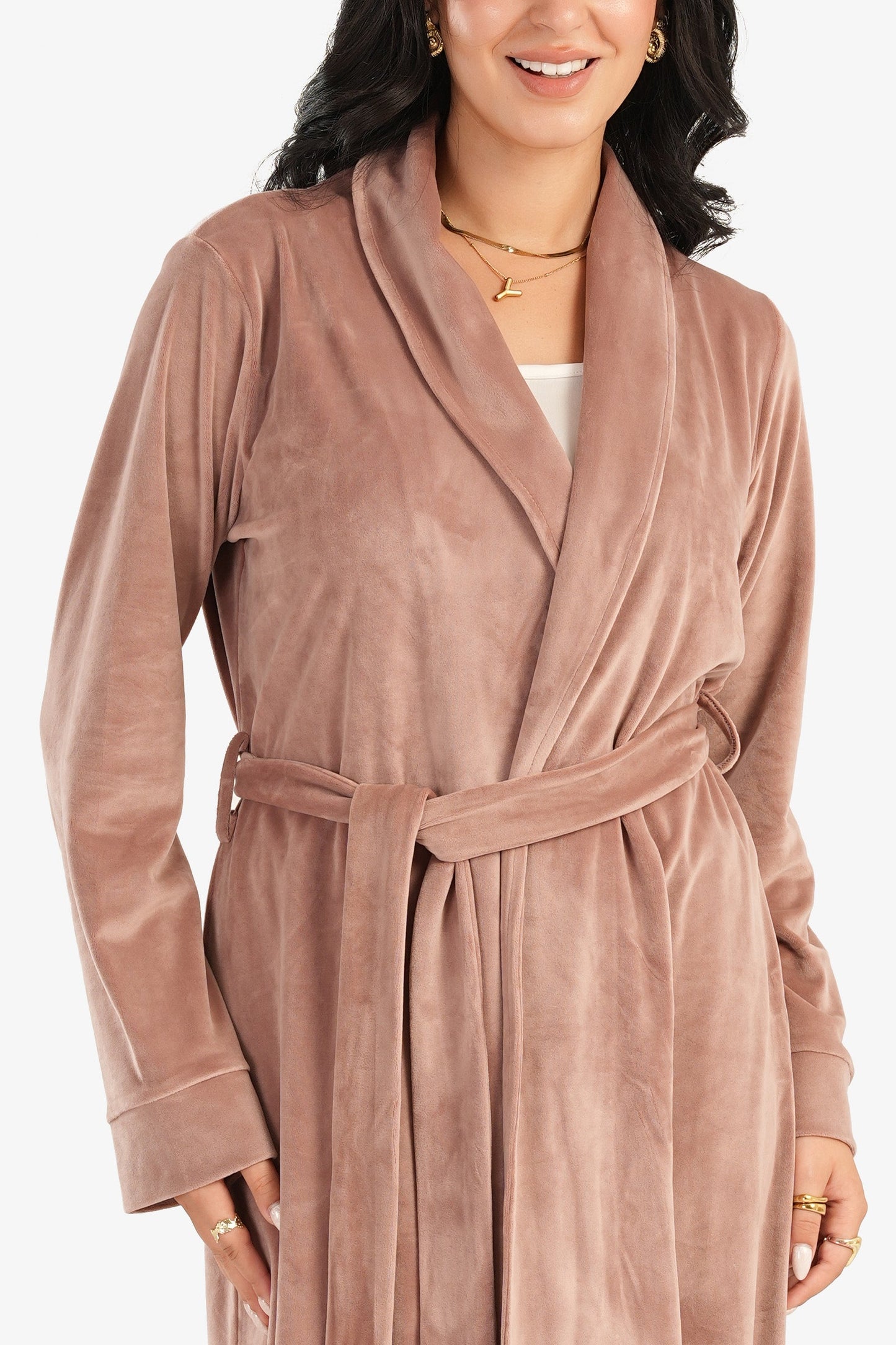 Carina Shawl Collar Long Robe