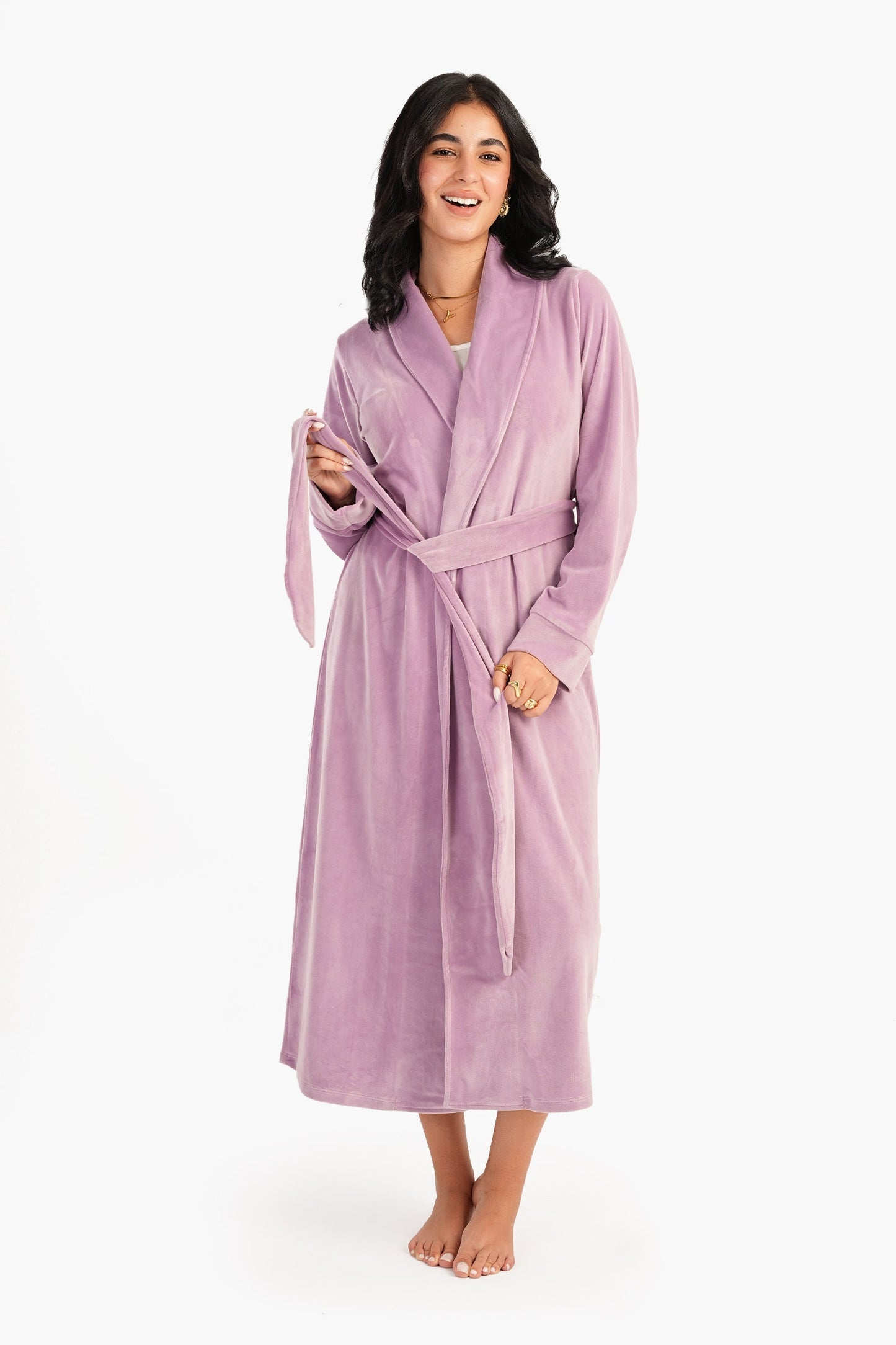 Carina Shawl Collar Long Robe