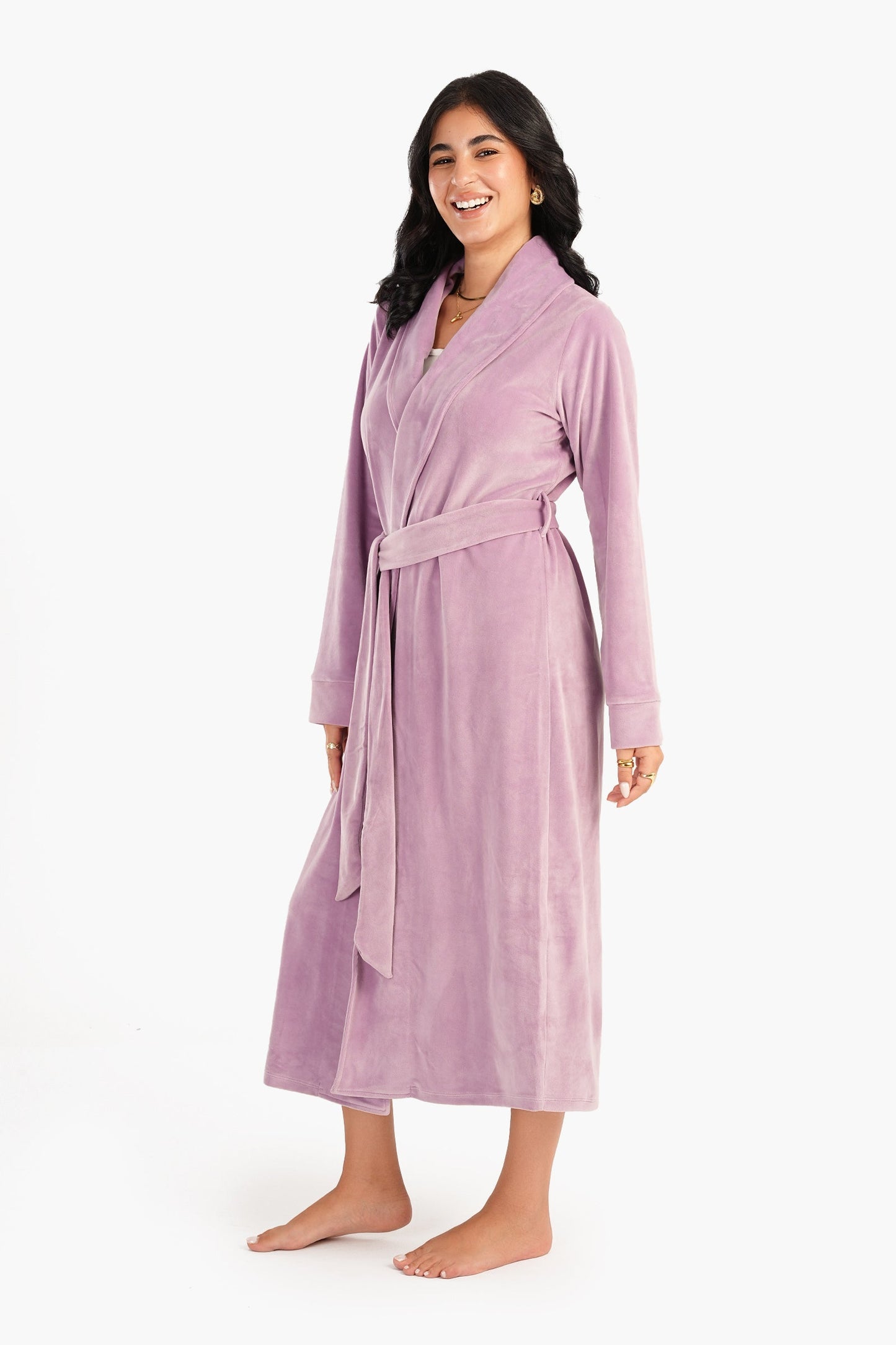 Carina Shawl Collar Long Robe