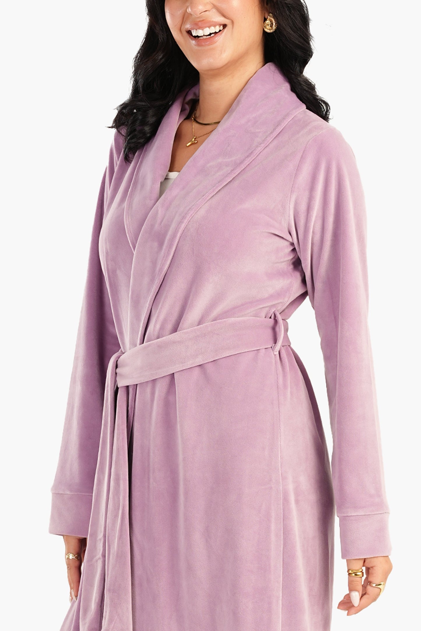 Carina Shawl Collar Long Robe