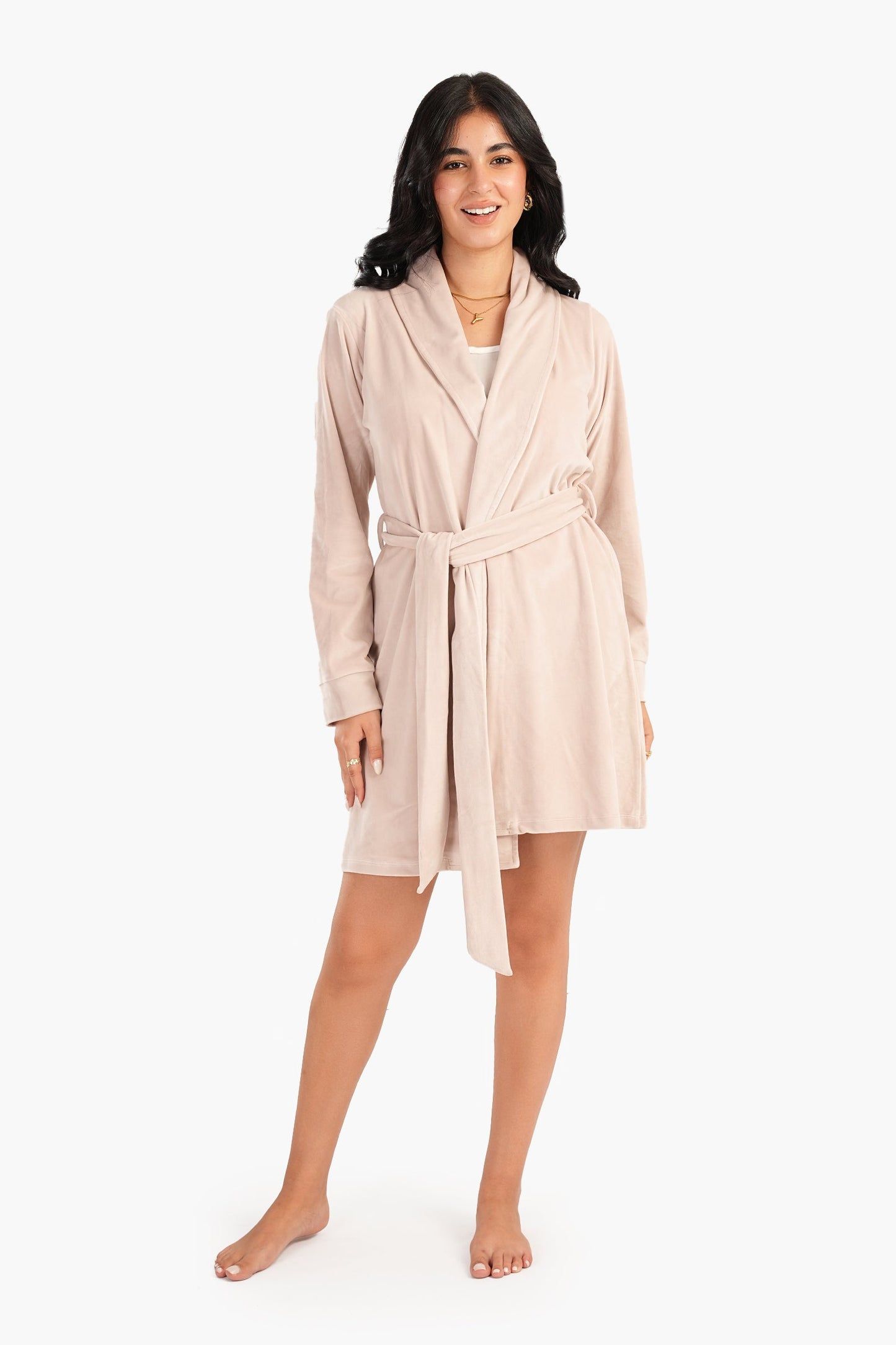 Carina Shawl Collar Short Robe