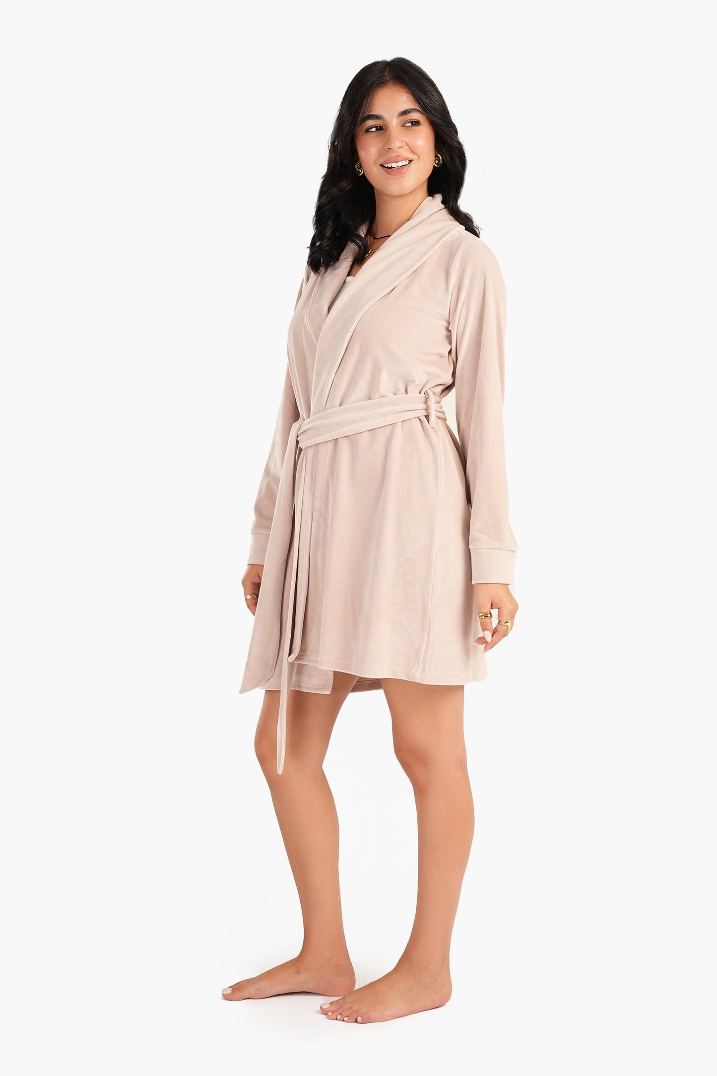 Carina Shawl Collar Short Robe