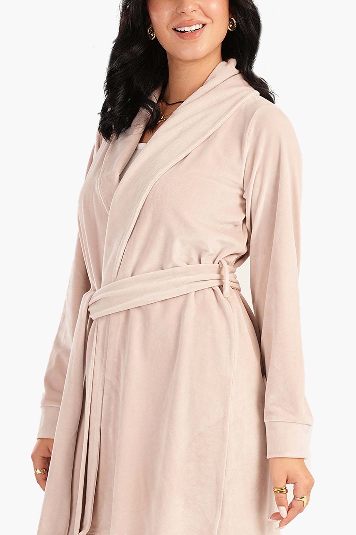 Carina Shawl Collar Short Robe