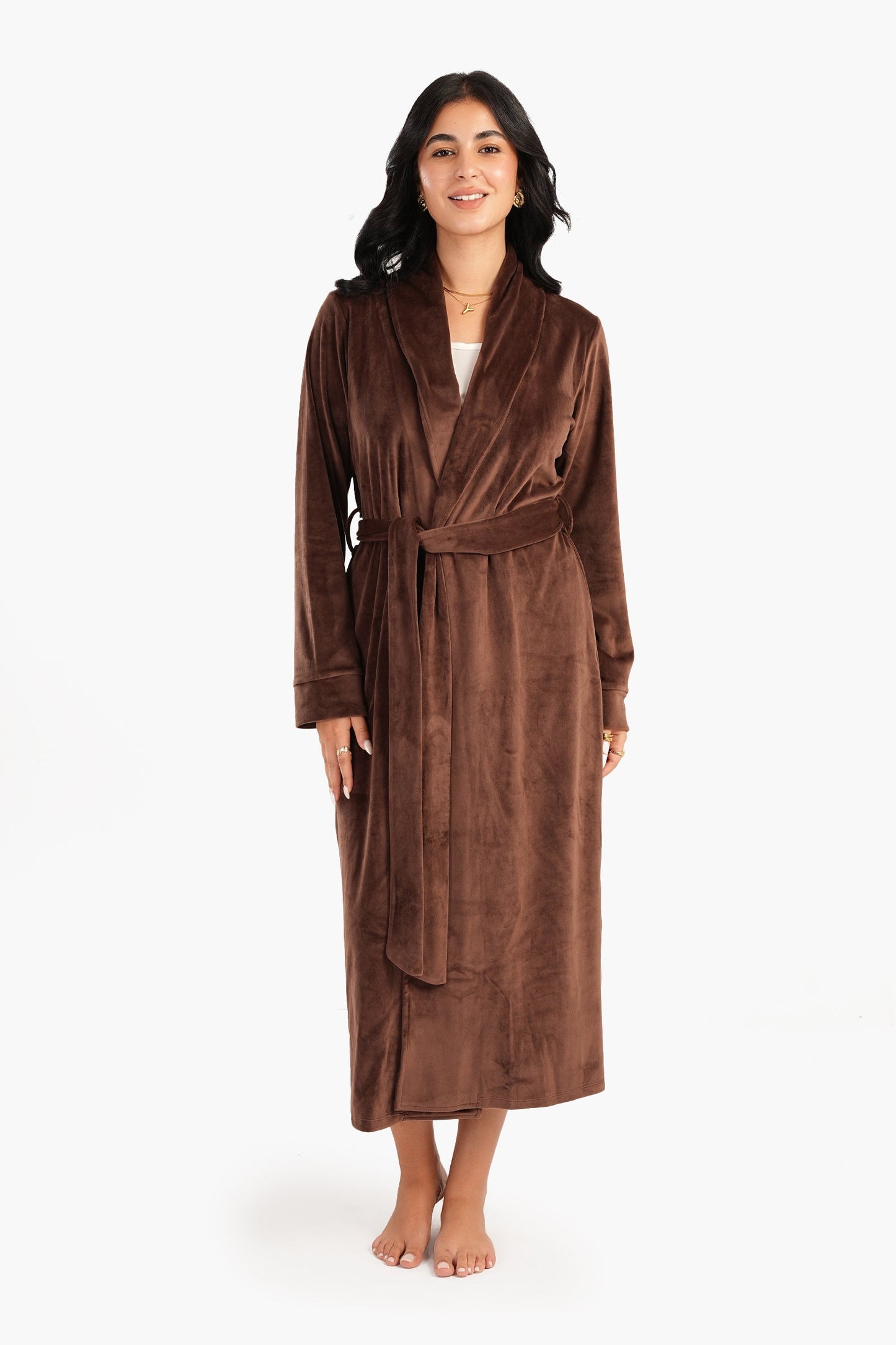 Carina Shawl Collar Long Robe