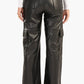 Faux Leather Cargo Pants