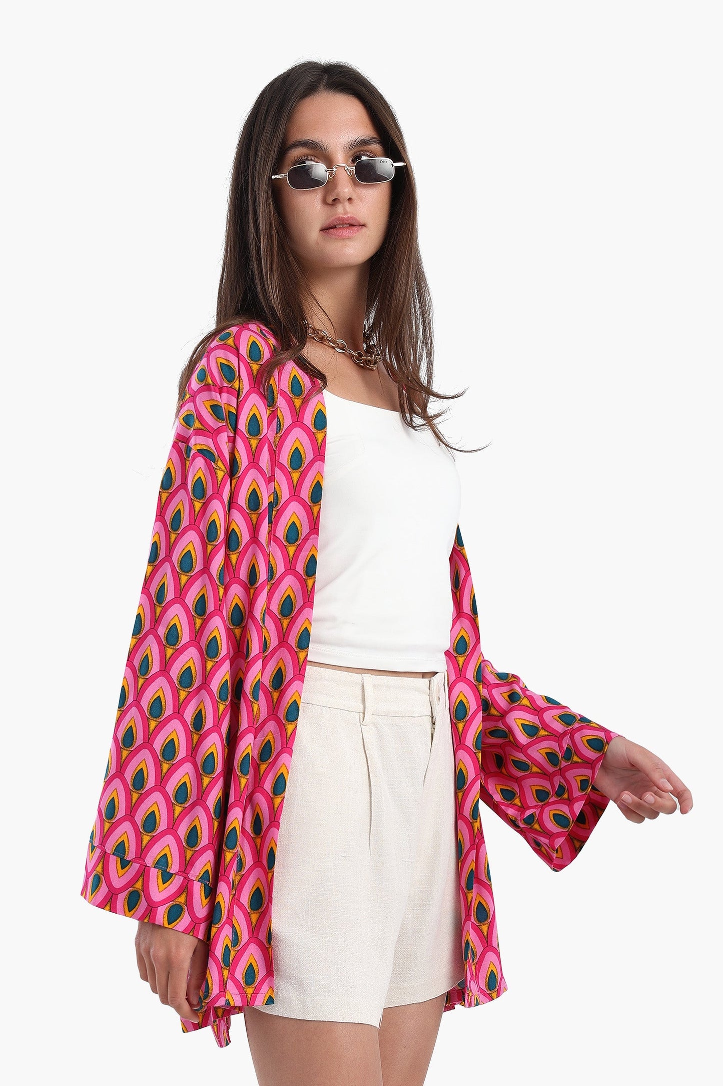 Peacock Pattern Kimono