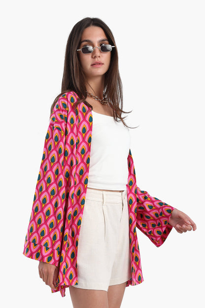 Peacock Pattern Kimono