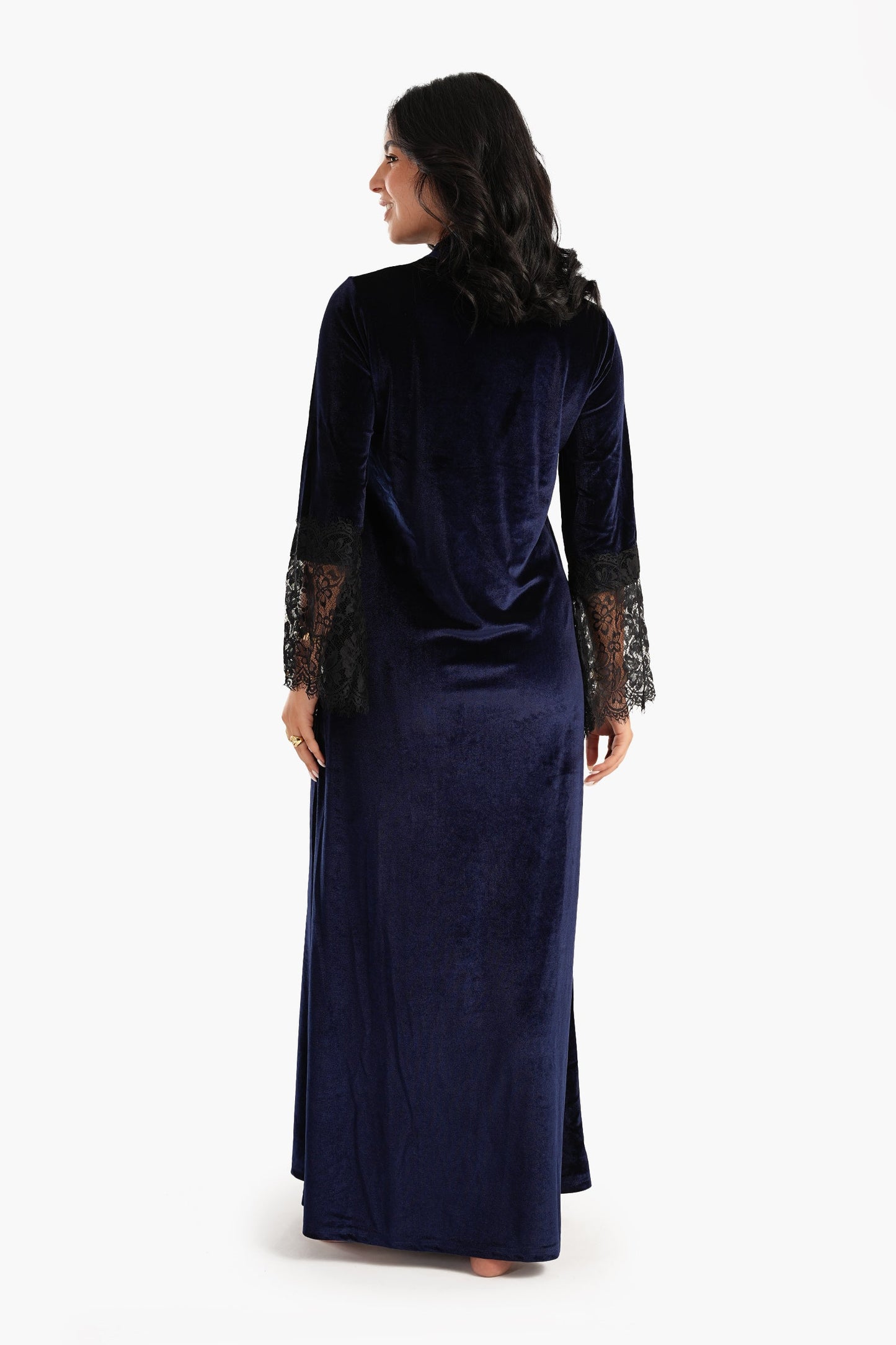 Carina Velvet & Lace Maxi Nightgown