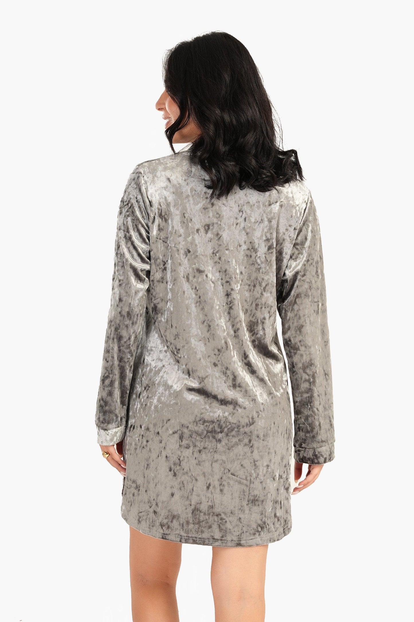 Carina Velvet Dark Grey Nightgown