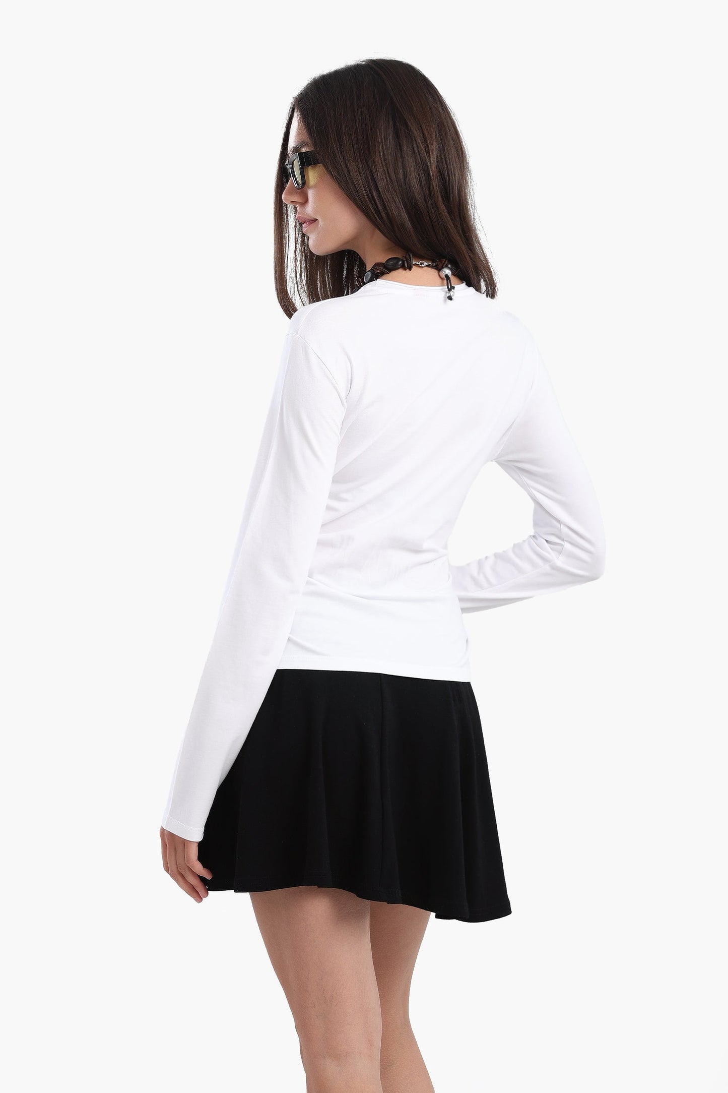 بلوزة أساسية بأكمام طويلة