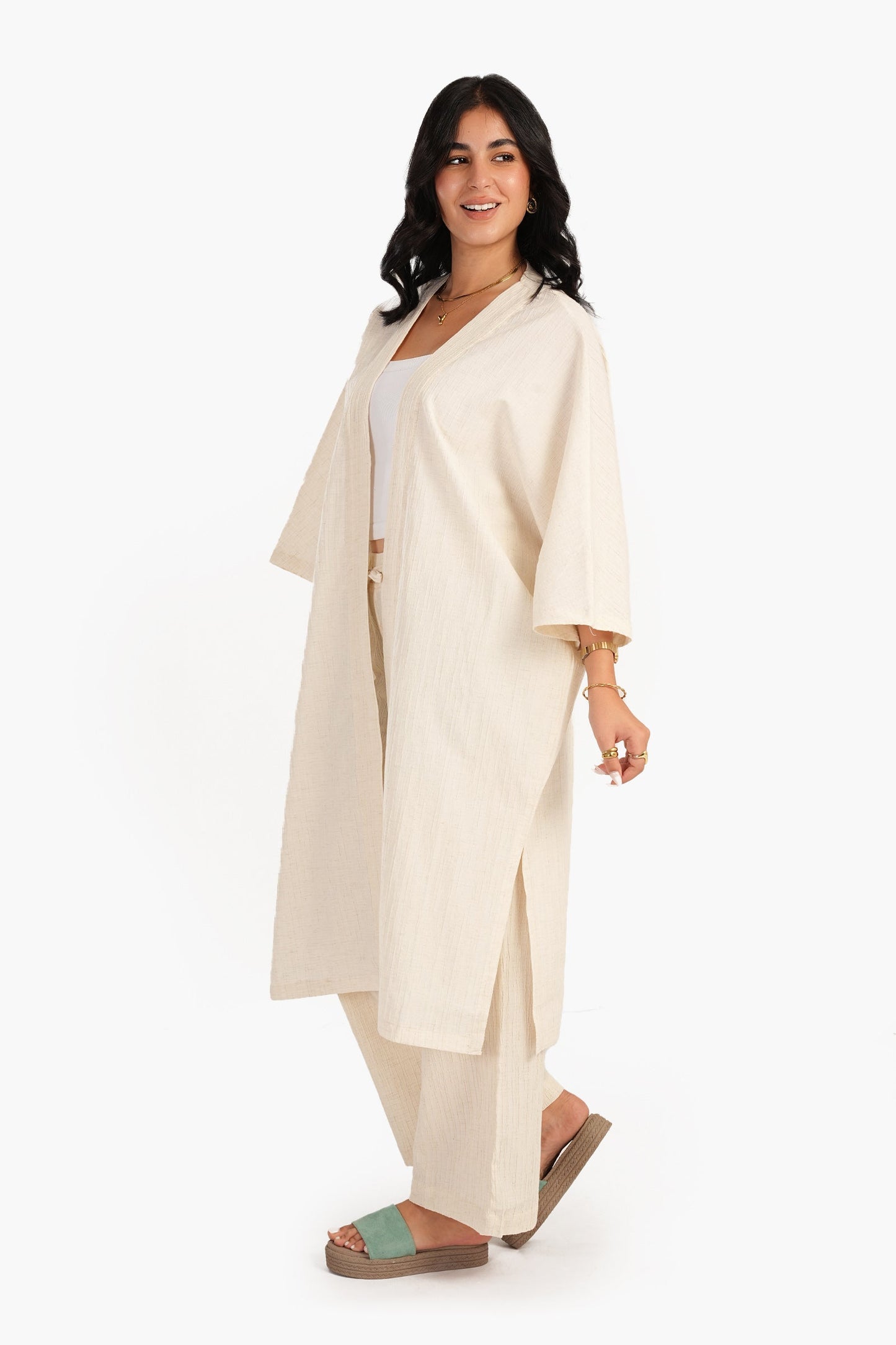 Crinkle Linen Kimono