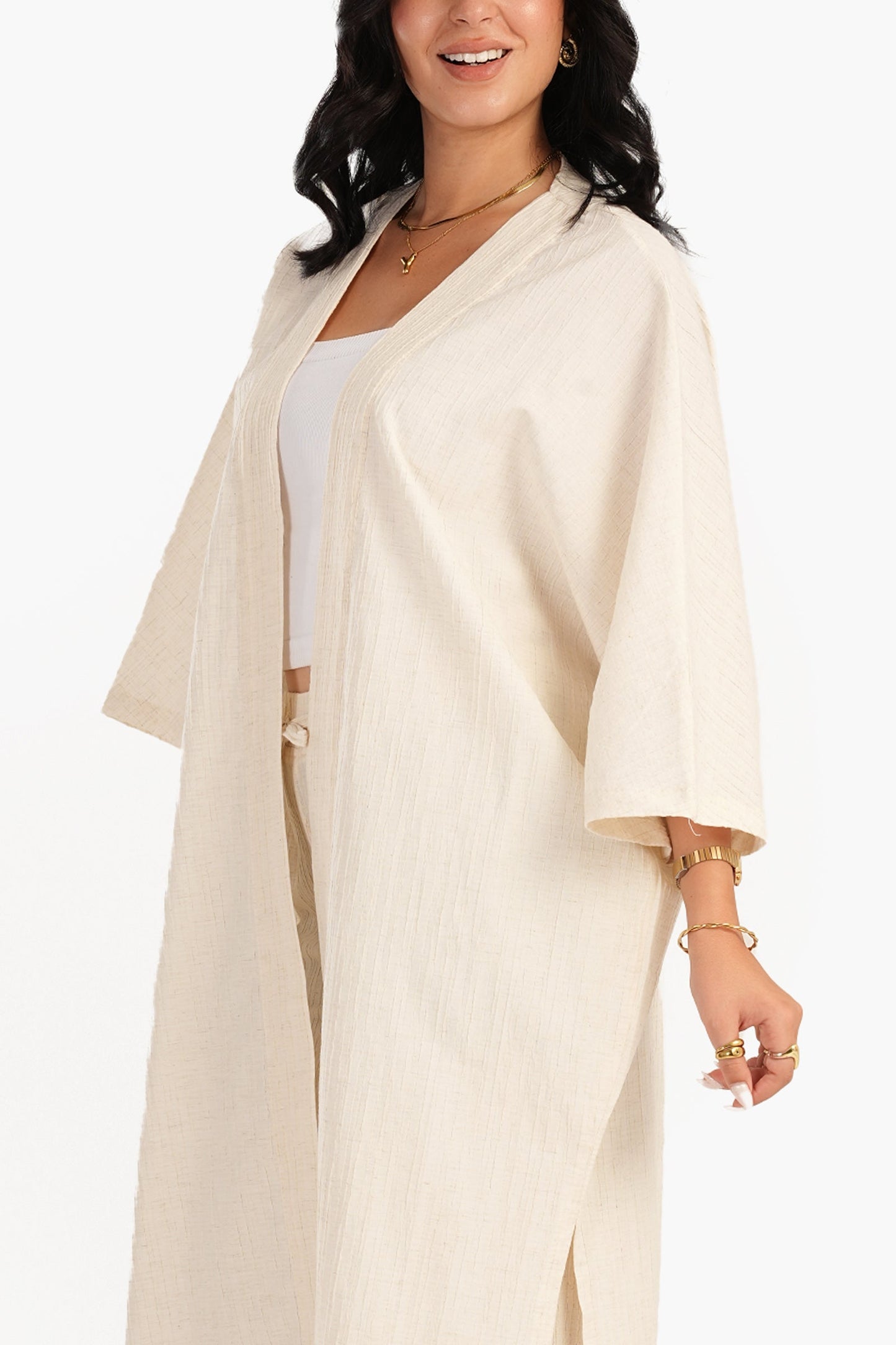 Crinkle Linen Kimono