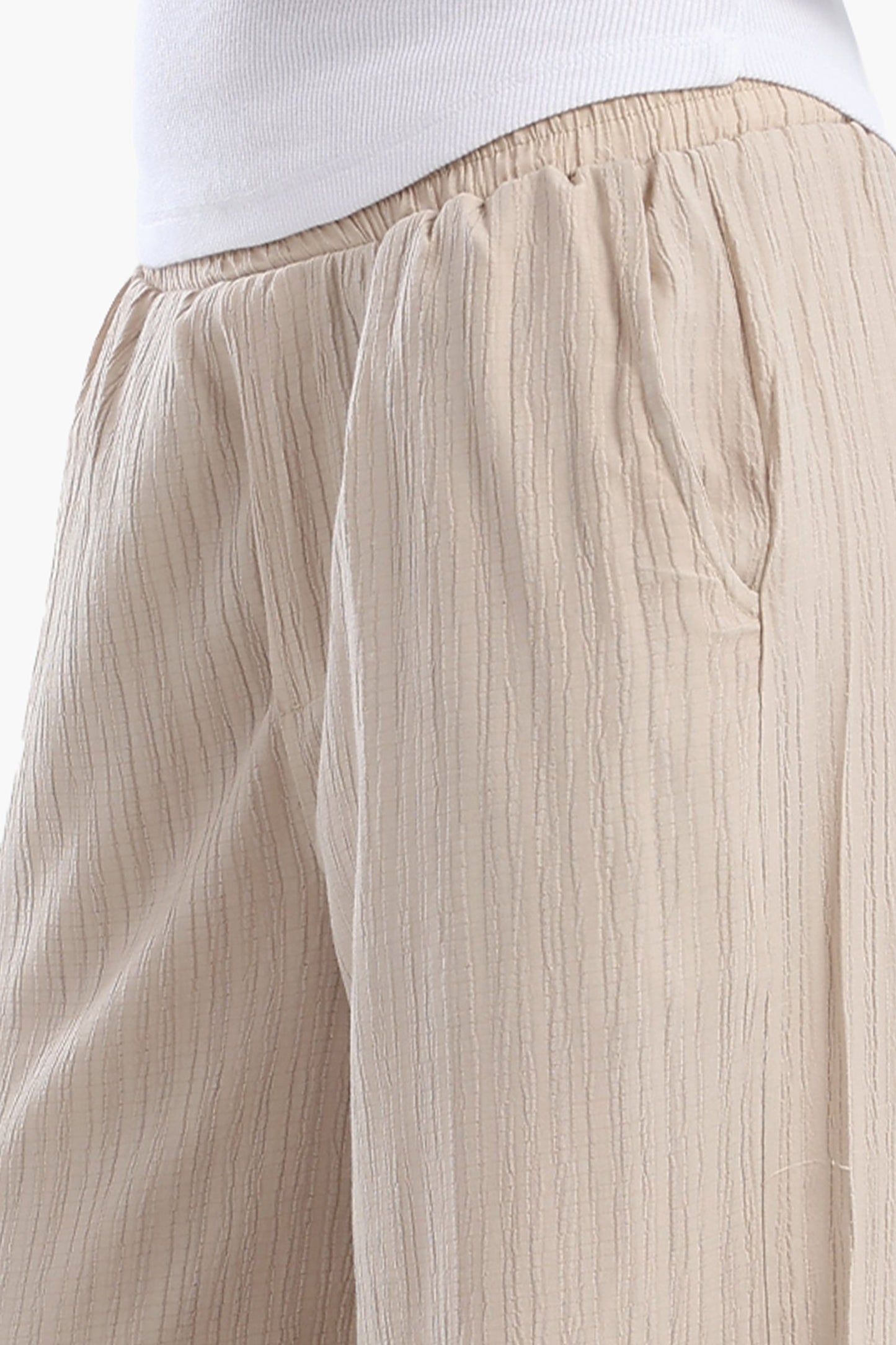 بنطلون مريح بنقش ذاتي