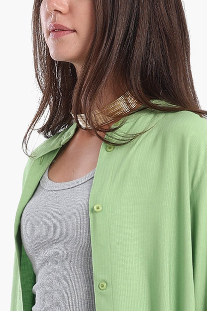 فستان قميص طويل سادة