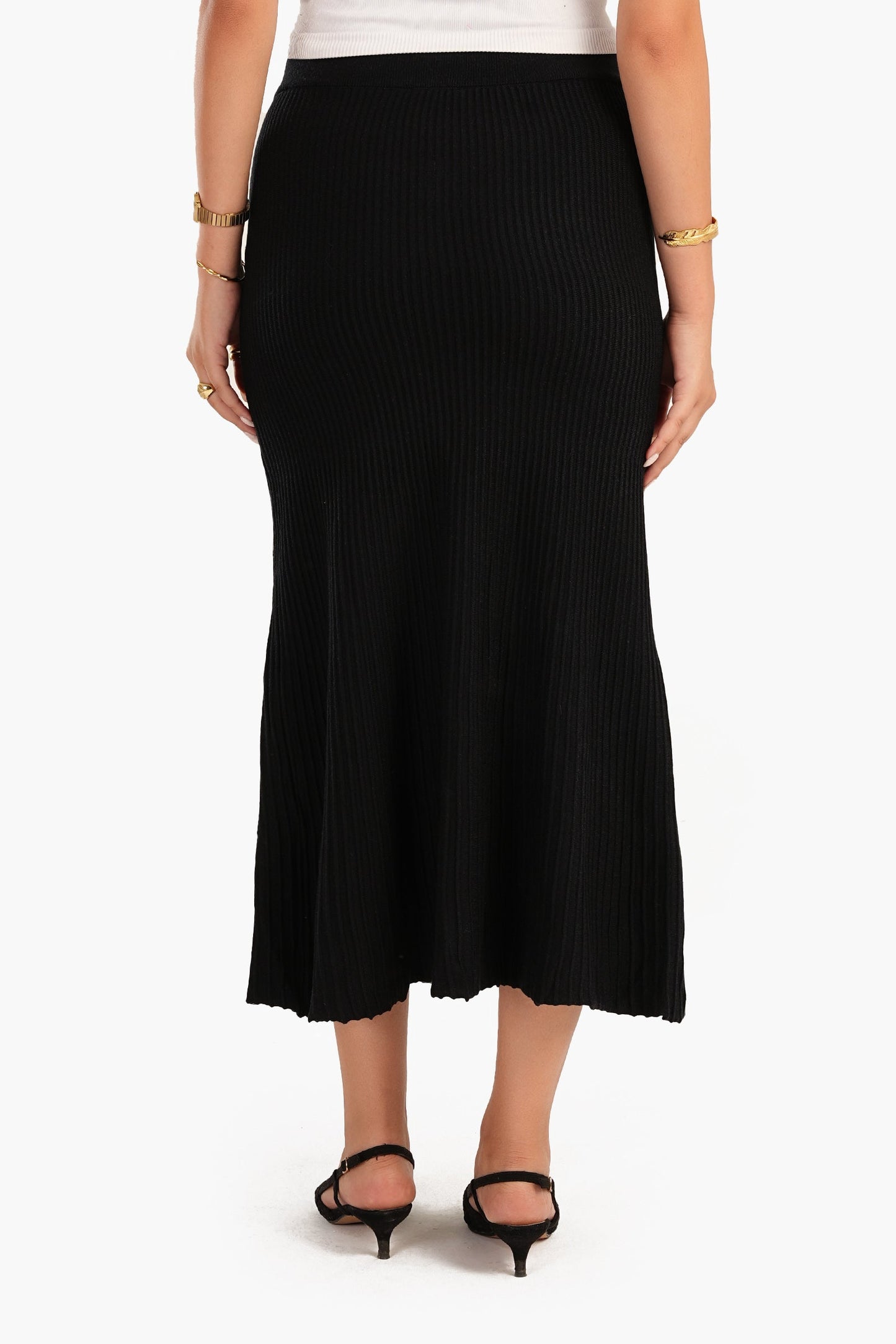 Carina Black Pleated Skirt