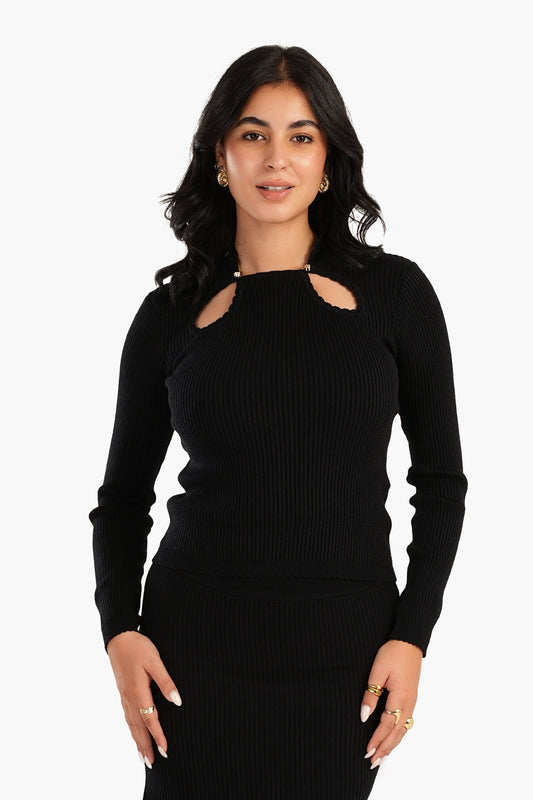 Carina Cut-out Ribbed Top